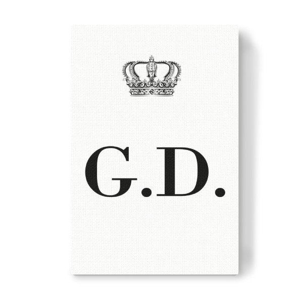 Leinwandbild "King GD" artboxONE - Schwarzweiß,Buchstaben