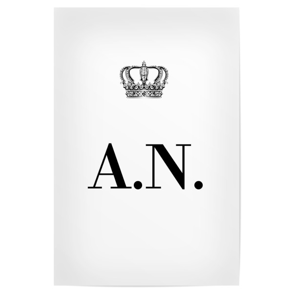 Poster "King AN" artboxONE - Schwarzweiß,Buchstaben
