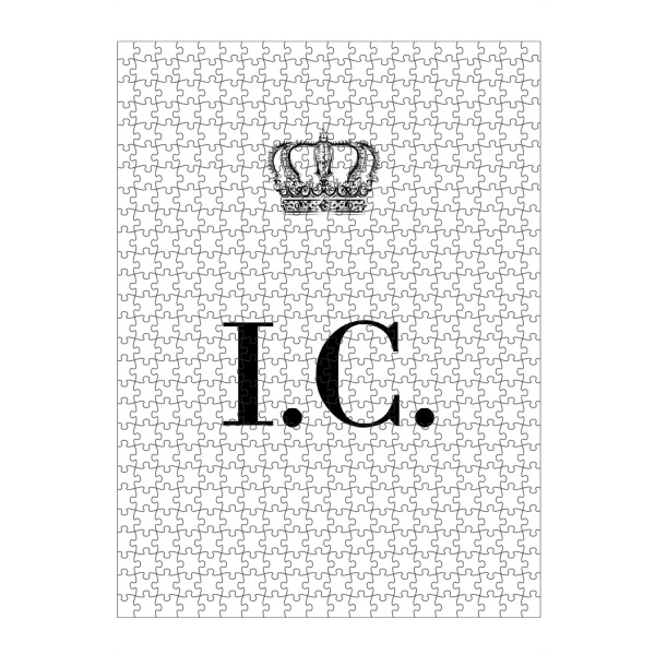 Puzzle Ravensburger "King IC" artboxONE - Schwarzweiß,Buchstaben