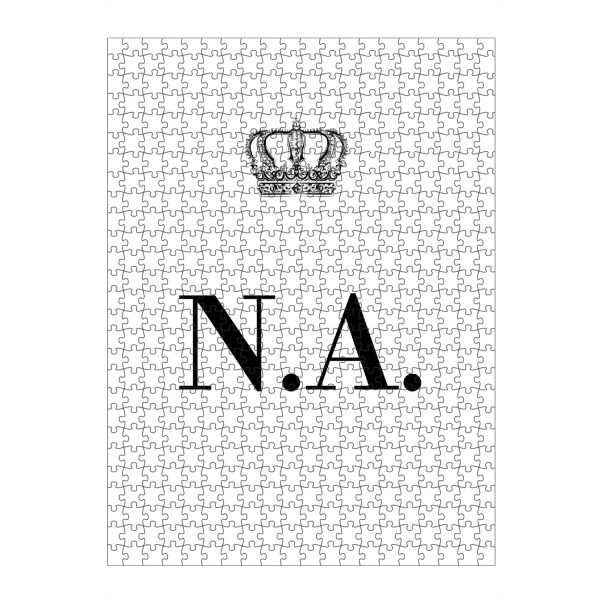 Puzzle Ravensburger "King NA" artboxONE - Schwarzweiß,Buchstaben