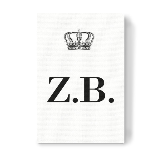 Leinwandbild "King ZB" artboxONE - Schwarzweiß,Buchstaben