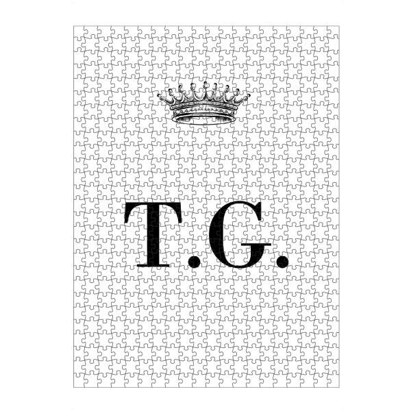 Puzzle Ravensburger "Queen TG" artboxONE - Schwarzweiß,Buchstaben