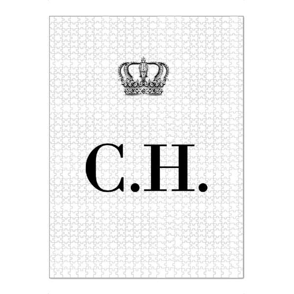 Puzzle Ravensburger "King CH" artboxONE - Schwarzweiß,Buchstaben