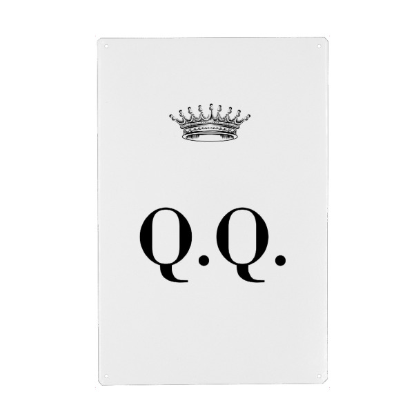 Holzbild "Queen QQ" artboxONE - Schwarzweiß,Buchstaben