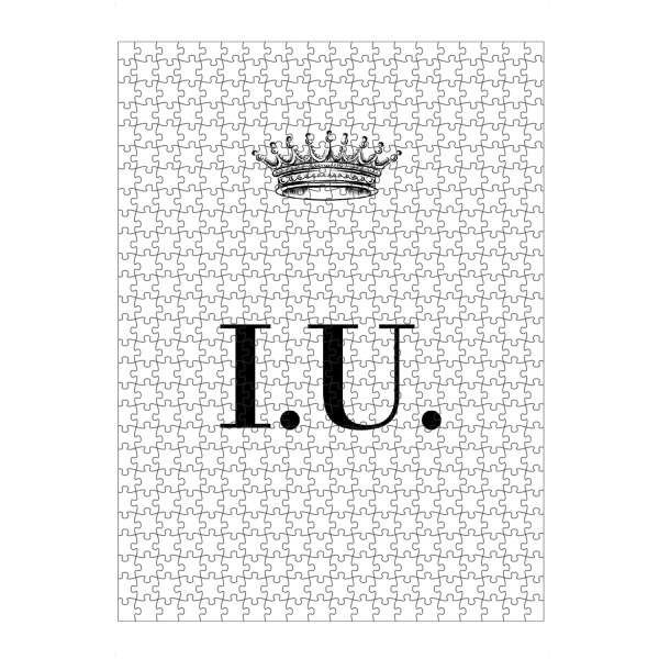 artboxONE Puzzle "Queen IU" artboxONE - Schwarzweiß,Buchstaben