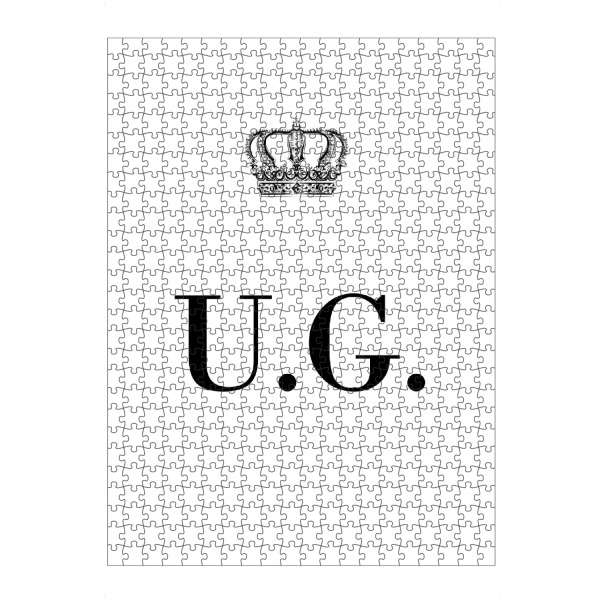 artboxONE Puzzle "King UG" artboxONE - Schwarzweiß,Buchstaben