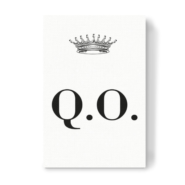 Leinwandbild "Queen QO" artboxONE - Schwarzweiß,Buchstaben