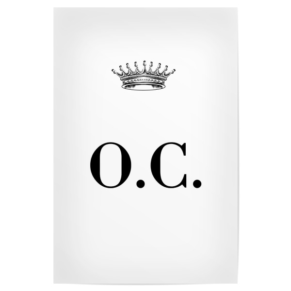 Poster "Queen OC" artboxONE - Schwarzweiß,Buchstaben