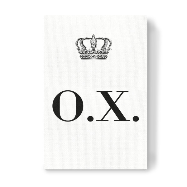 Leinwandbild "King OX" artboxONE - Schwarzweiß,Buchstaben