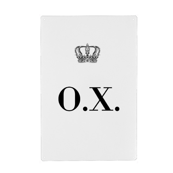 Holzbild "King OX" artboxONE - Schwarzweiß,Buchstaben