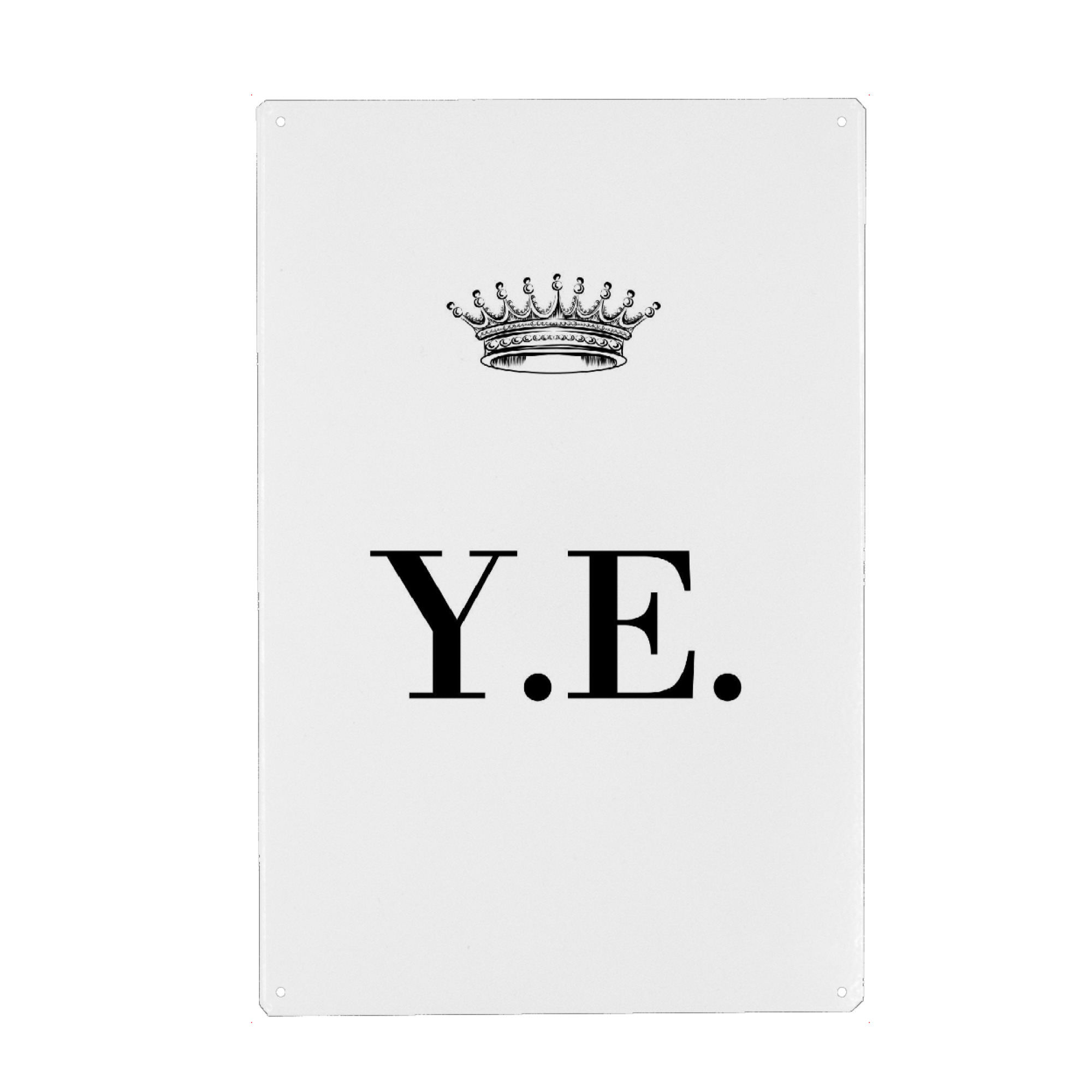 Holzbild "Queen YE" artboxONE - Schwarzweiß,Buchstaben