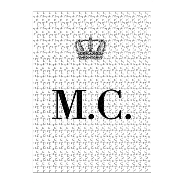 artboxONE Puzzle "King MC" artboxONE - Schwarzweiß,Buchstaben