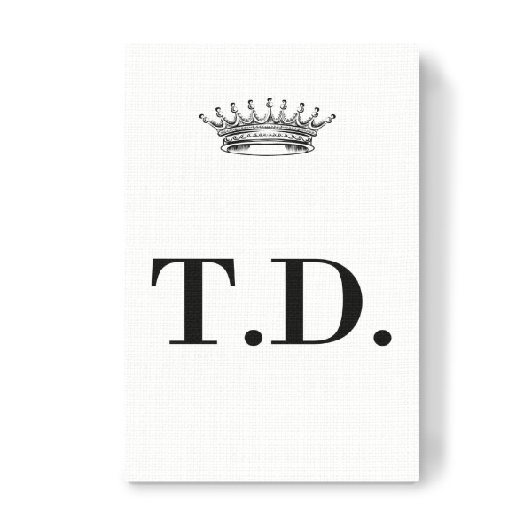 Leinwandbild "Queen TD" artboxONE - Schwarzweiß,Buchstaben
