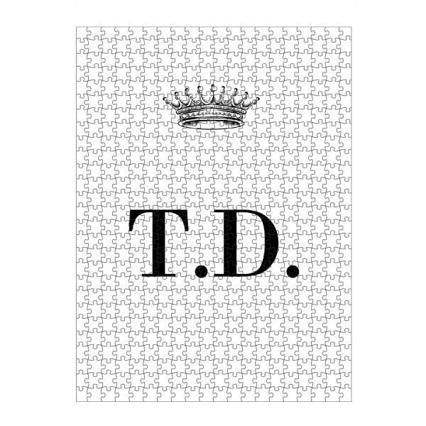 artboxONE Puzzle "Queen TD" artboxONE - Schwarzweiß,Buchstaben