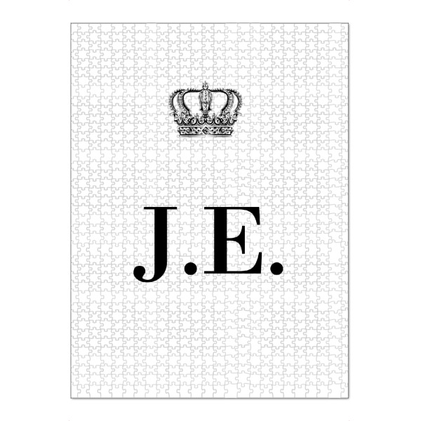 Puzzle Ravensburger "King JE" artboxONE - Schwarzweiß,Buchstaben