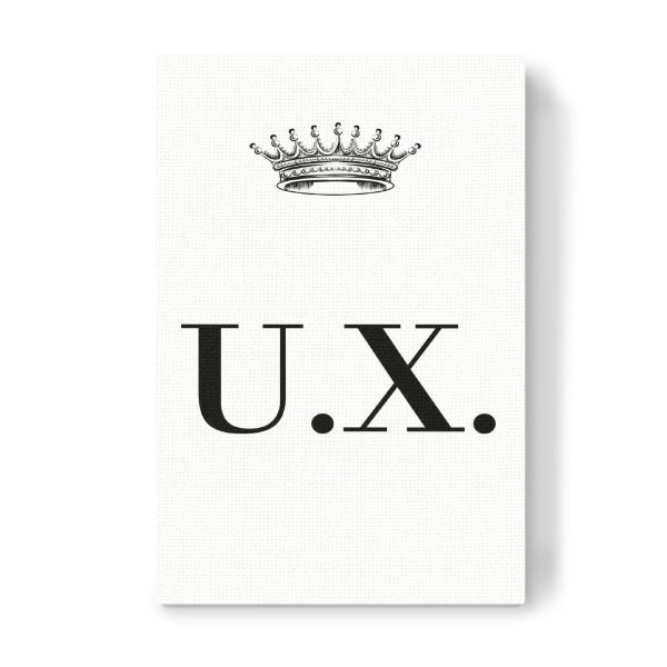 Leinwandbild "Queen UX" artboxONE - Schwarzweiß,Buchstaben