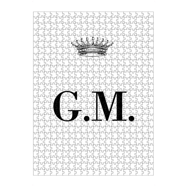 Puzzle Ravensburger "Queen GM" artboxONE - Schwarzweiß,Buchstaben