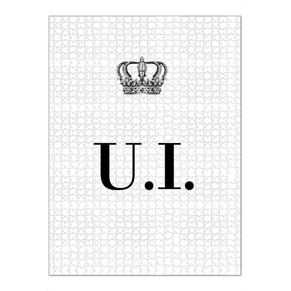 Puzzle Ravensburger "King UI" artboxONE - Schwarzweiß,Buchstaben