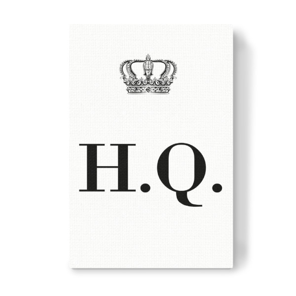 Leinwandbild "King HQ" artboxONE - Schwarzweiß,Buchstaben