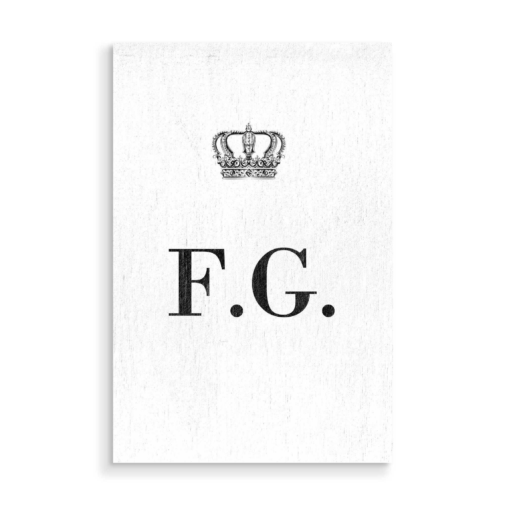 Holzbild "King FG" artboxONE - Schwarzweiß,Buchstaben