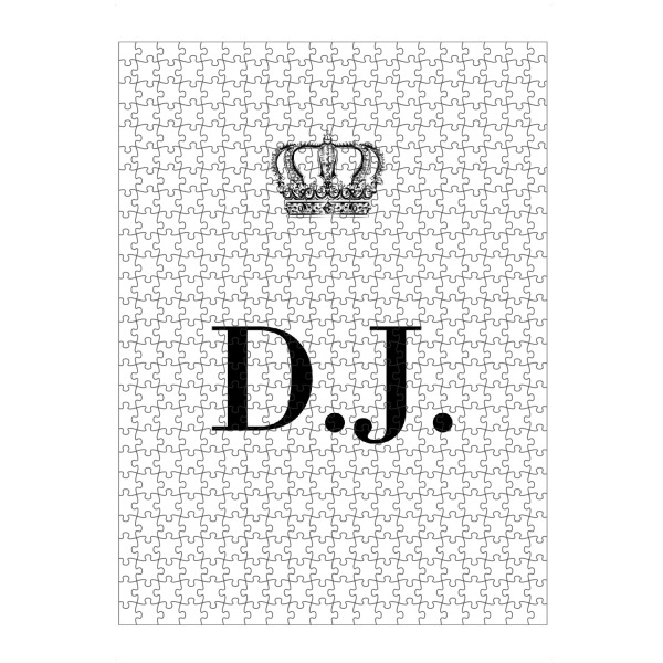 Puzzle Ravensburger "King DJ" artboxONE - Schwarzweiß,Buchstaben
