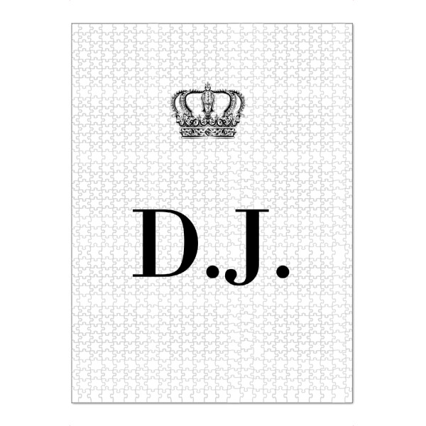Puzzle Ravensburger "King DJ" artboxONE - Schwarzweiß,Buchstaben
