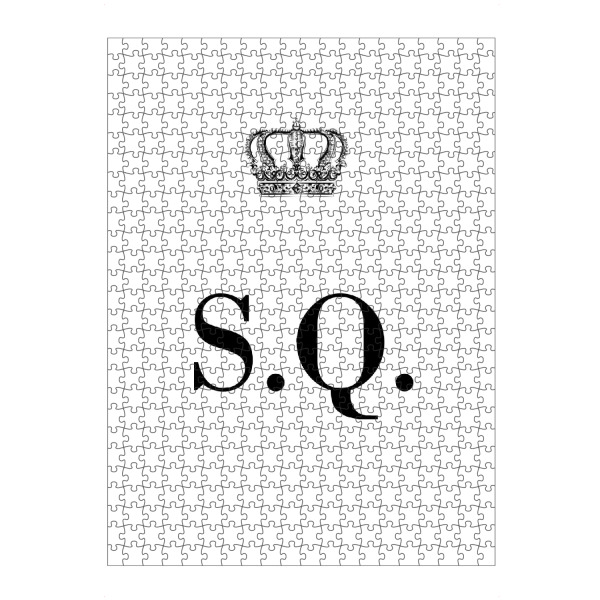 artboxONE Puzzle "King SQ" artboxONE - Schwarzweiß,Buchstaben