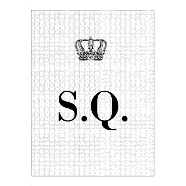 Puzzle Ravensburger "King SQ" artboxONE - Schwarzweiß,Buchstaben