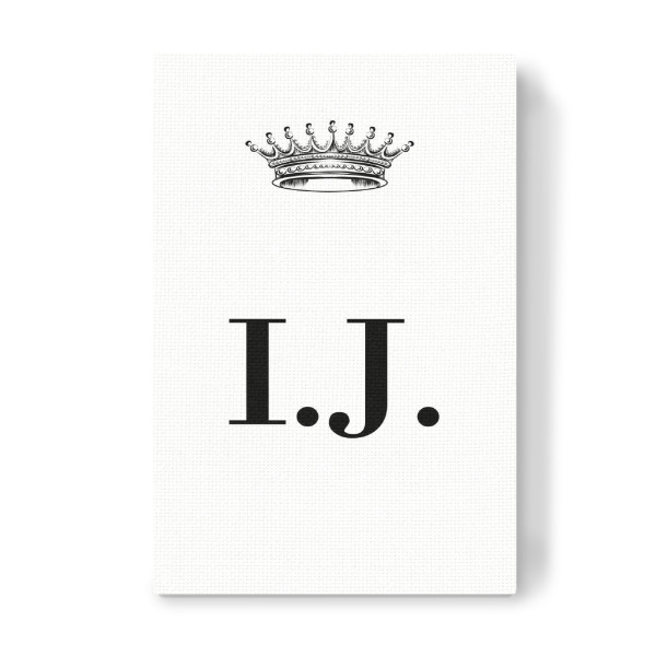 Leinwandbild "Queen IJ" artboxONE - Schwarzweiß,Buchstaben