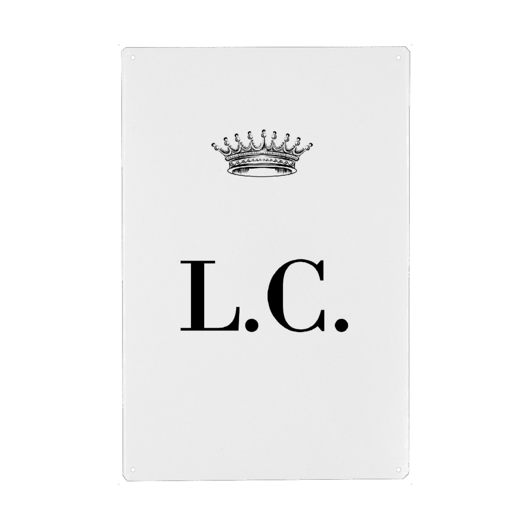 Metall Poster "Queen LC" artboxONE - Schwarzweiß,Buchstaben