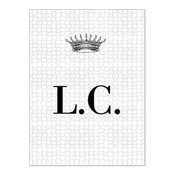 Puzzle Ravensburger "Queen LC" artboxONE - Schwarzweiß,Buchstaben