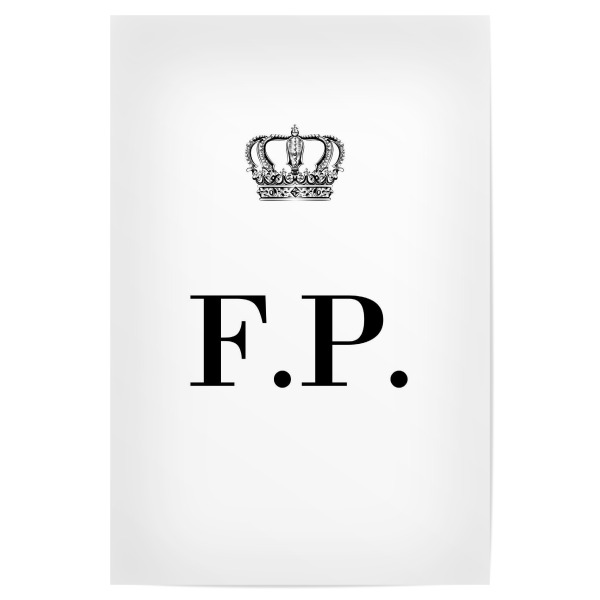 Poster 30x20 cm "King FP" artboxONE - Schwarzweiß,Buchstaben