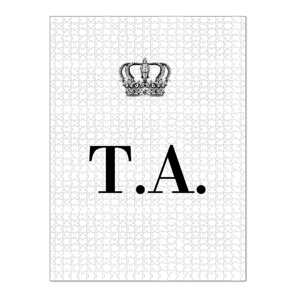 Puzzle Ravensburger "King TA" artboxONE - Schwarzweiß,Buchstaben