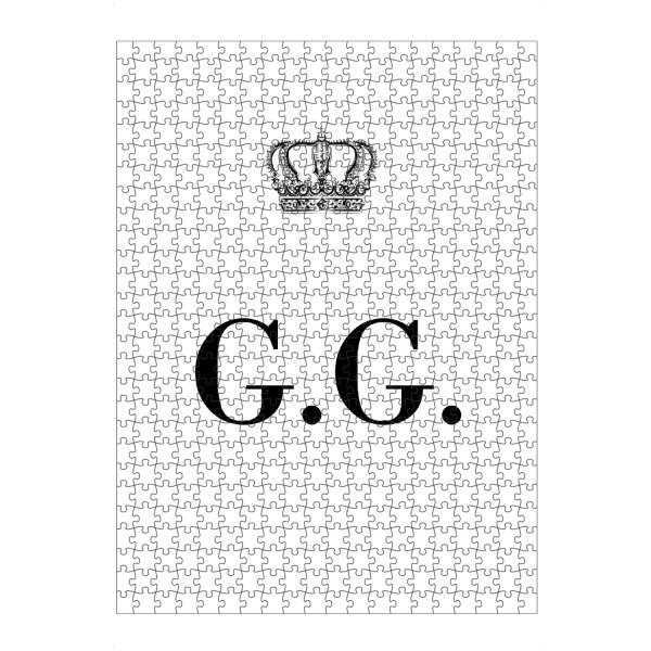 Puzzle Ravensburger "King GG" artboxONE - Schwarzweiß,Buchstaben