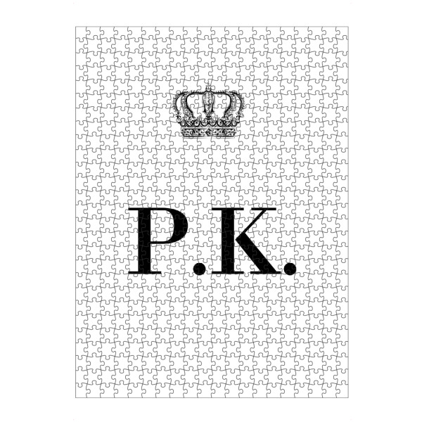 artboxONE Puzzle "King PK" artboxONE - Schwarzweiß,Buchstaben