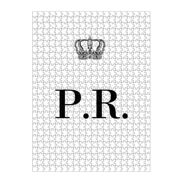 artboxONE Puzzle "King PR" artboxONE - Schwarzweiß,Buchstaben