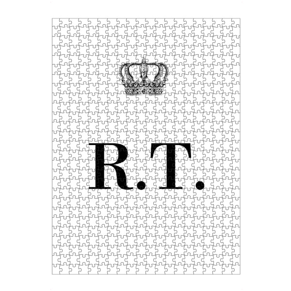 artboxONE Puzzle "King RT" artboxONE - Schwarzweiß,Buchstaben