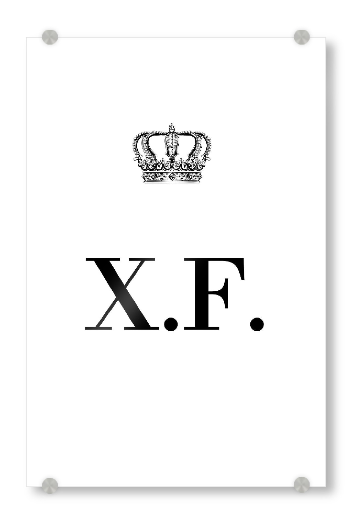 Acrylglasbild "King XF" artboxONE - Schwarzweiß,Buchstaben