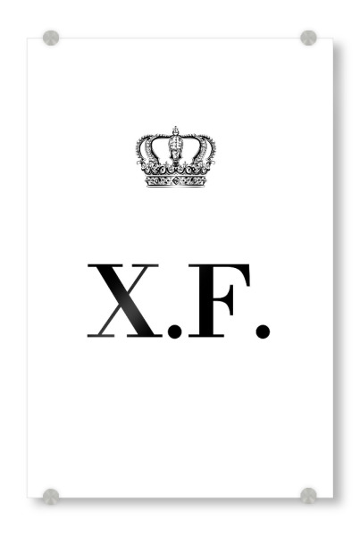 Acrylglasbild "King XF" artboxONE - Schwarzweiß,Buchstaben