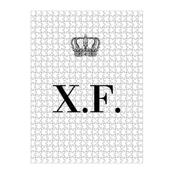 artboxONE Puzzle "King XF" artboxONE - Schwarzweiß,Buchstaben