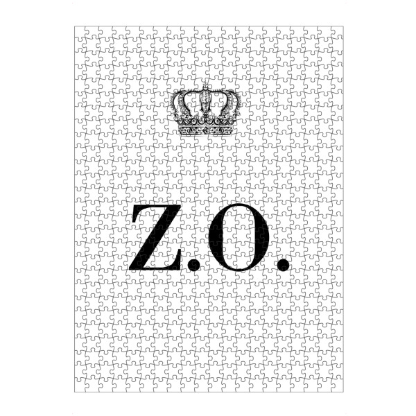 Puzzle Ravensburger "King ZO" artboxONE - Schwarzweiß,Buchstaben
