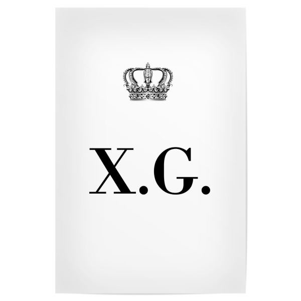 Poster "King XG" artboxONE - Schwarzweiß,Buchstaben