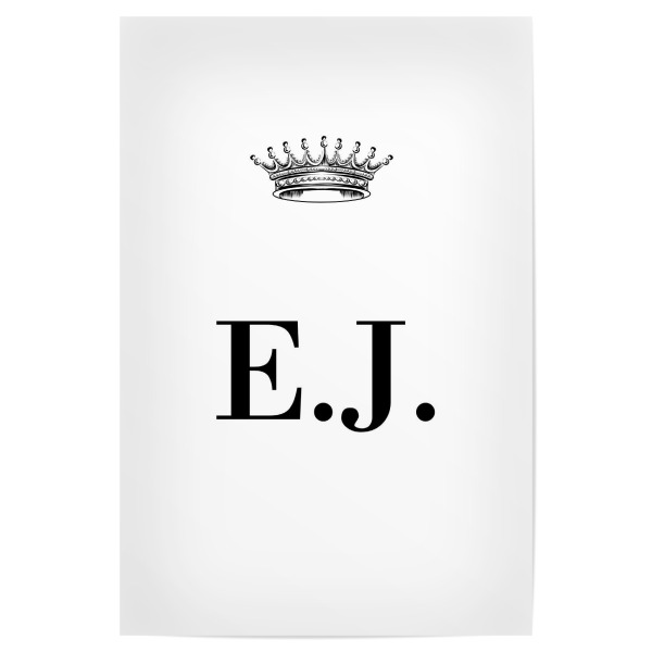 Poster "Queen EJ" artboxONE - Schwarzweiß,Buchstaben