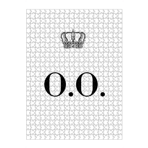 artboxONE Puzzle "King OO" artboxONE - Schwarzweiß,Buchstaben