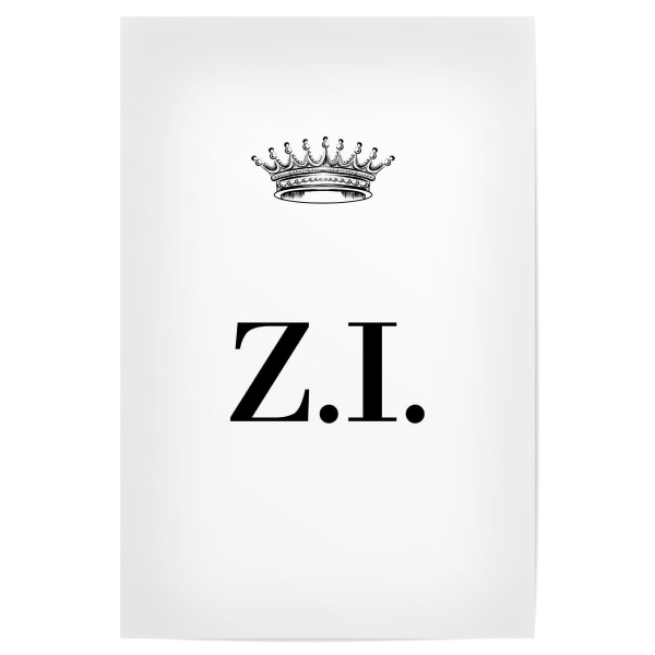 Poster "Queen ZI" artboxONE - Schwarzweiß,Buchstaben