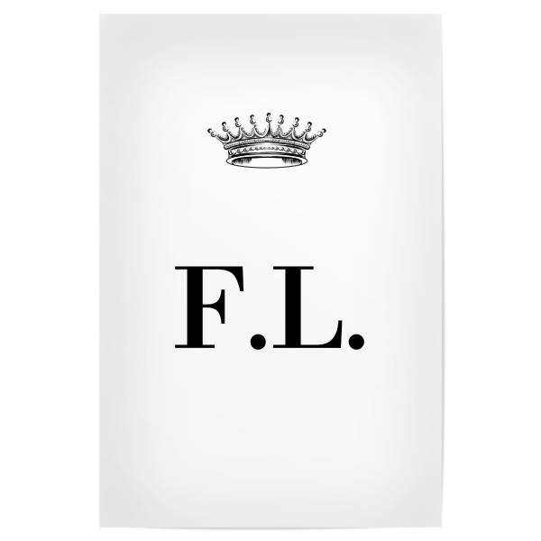 Poster "Queen FL" artboxONE - Schwarzweiß,Buchstaben