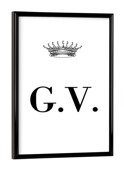 Poster mit schwarzem Rahmen "Queen GV" artboxONE - Schwarzweiß,Buchstaben