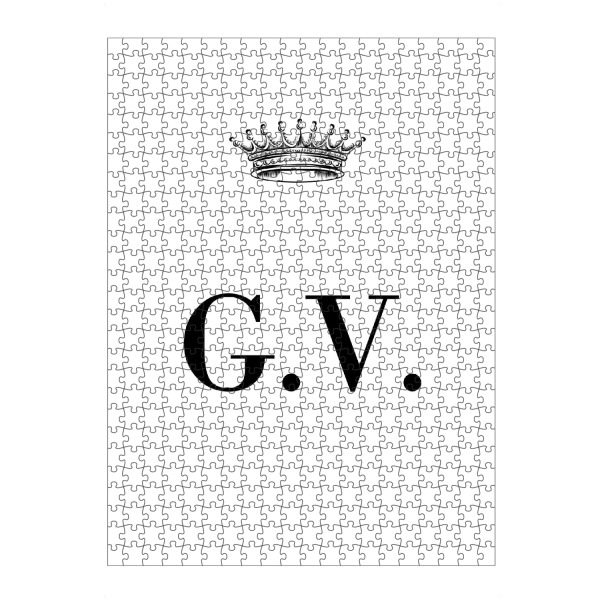 Puzzle Ravensburger "Queen GV" artboxONE - Schwarzweiß,Buchstaben