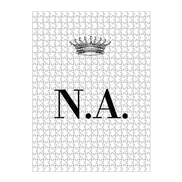 artboxONE Puzzle "Queen NA" artboxONE - Schwarzweiß,Buchstaben