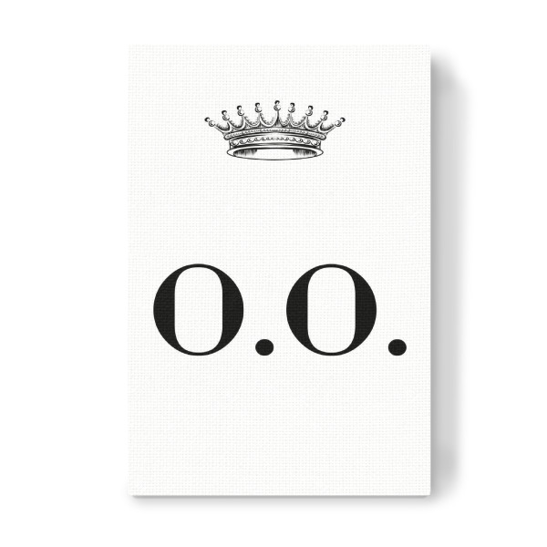Leinwandbild "Queen OO" artboxONE - Schwarzweiß,Buchstaben